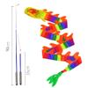 DSJUGGLING 3D Colorful Dragon Silk Flowy Spinning & Shaking Poi - Flinging The Dragon Spiral Practice Ribbon Streamer with Fiberglass Handsticks + Travel Bag! (5 Meters (16.4 FT), Rainbow Color) view 4