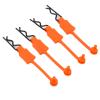 Dilwe RC Body Clip Retainer, 4PCS 1/10 RC Car Shell Bolt, RC Car Shell Bolt Clip Model Car Body Clips Pins Compatible with ARRMA Axial SCX10 GEN8 RC Car RC Accessories(Orange) view 1