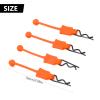 Dilwe RC Body Clip Retainer, 4PCS 1/10 RC Car Shell Bolt, RC Car Shell Bolt Clip Model Car Body Clips Pins Compatible with ARRMA Axial SCX10 GEN8 RC Car RC Accessories(Orange) view 2