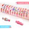 Sureio 24 Pcs Little Girl Jewelry Set Kids Unicorn Necklace Cute Woven Bracelet Ring for Girls Pretend Dress up Party Favor (Vivid Style) view 4