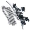 Que-T 1 Set Metal Steering Pull Rod Link Linkage for 1: 10 RC Axial SCX10 90048 RR10 90053 Crawler Car Silver view 3