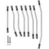 Que-T 1 Set Metal Steering Pull Rod Link Linkage for 1: 10 RC Axial SCX10 90048 RR10 90053 Crawler Car Silver view 4