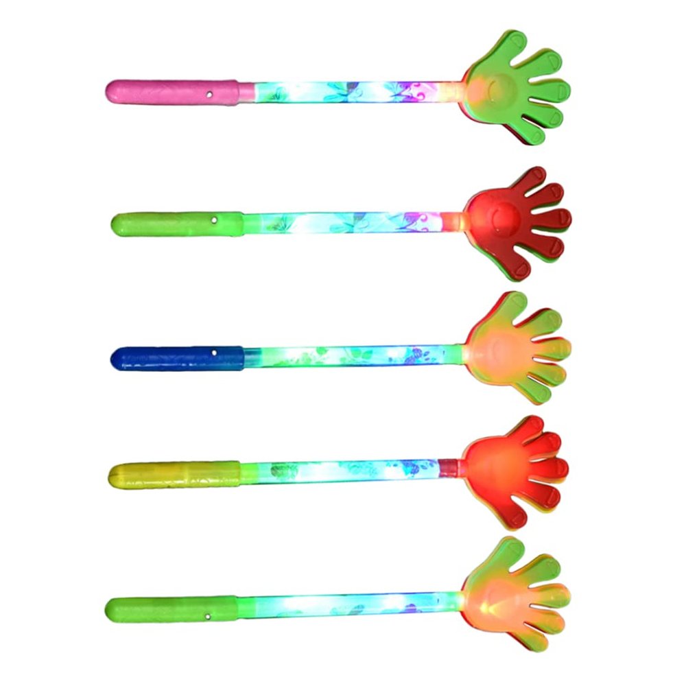 5Pcs Hand Clapper Noise Maker Plastic Clapping Hands Light up for Fiesta Party Birthday Christmas Favors