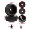 Rchobbytop 4pcs 17mm Tires and Hard Dish Wheels with Drive Hex Adapters for 1/8 Buggy RC Racing Car Kyosho Tamiya Redcat HPI Traxxas AE Losi TLR HSP 94762 94081 view 3