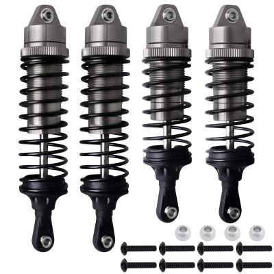 Hobbyfire Shocks Aluminum Threaded Absorber Damper Upgrades Parts Accessories for 1/10 Traxxas Slash 4x4 Rustler 4X4 VXL Stampede 4X4 Hoss 4X4 Replace 5862 (Gray)