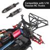 Hobbyfire Shocks Aluminum Threaded Absorber Damper Upgrades Parts Accessories for 1/10 Traxxas Slash 4x4 Rustler 4X4 VXL Stampede 4X4 Hoss 4X4 Replace 5862 (Gray) view 4