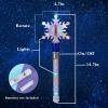 Light Up Frozen Snowflake Wand- Snowflake Spinning Wands,Magic Wand Rotating Toy for Girls and Boys, Magic Princess Sensory Toys,Christmas & Birthday Gift (Blue) view 4