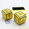Bescon Promotional Motivational Solid Metallic Dice Set, 2pcs Motivational Desktop Metal Dice Set One Inch D6, Matt Golden Finish view 2