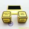 Bescon Promotional Motivational Solid Metallic Dice Set, 2pcs Motivational Desktop Metal Dice Set One Inch D6, Matt Golden Finish view 4