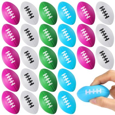 Blulu 30 Pack Mini Footballs Foam Stress Ball Bulk 2.17 for Kids Adult School Party Favor Gift Small Sports Valentines Ball Toy for First Year Down Birthday Party Homecoming Game Goodie Bag Stuffer