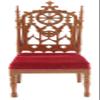 Melody Jane Dolls Houses Dollhouse Red Walnut Jacobean Side Chair JBM Miniature Dining Room Furniture view 1