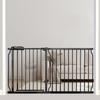 Extra Wide Baby Gate, 57.5-62 Inch - Black Metal, Pressure Mounted Indoor Safety Gate, Walk-Through Dog Gate for Kids & Pets, 30 Inch Tall view 1