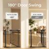 Extra Wide Baby Gate, 57.5-62 Inch - Black Metal, Pressure Mounted Indoor Safety Gate, Walk-Through Dog Gate for Kids & Pets, 30 Inch Tall view 3