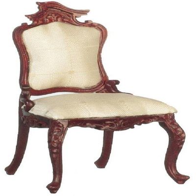 Melody Jane Dolls Houses Dollhouse Victorian Cream Side Chair JBM Miniature Mahogany Dining Room Furniture