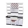 Melody Jane Dolls Houses Dollhouse Modern Black & White Kitchen with Island Miniature Furniture Set view 2