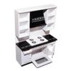 Melody Jane Dolls Houses Dollhouse Modern Black & White Kitchen with Island Miniature Furniture Set view 3