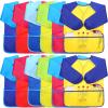 Haysandy 12 Pcs Smocks for Kids Art Smocks for Kids Paint Colorful Children Aprons Artist Painting with Long Sleeve and 3 Pockets for Age 3-8 Years view 1