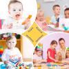 Haysandy 12 Pcs Smocks for Kids Art Smocks for Kids Paint Colorful Children Aprons Artist Painting with Long Sleeve and 3 Pockets for Age 3-8 Years view 4