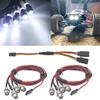 HIRCQOO 4Pcs White LED RC Crawler Headlights, Compatible with Traxxas HSP Tamiya Redcat RC4WD Axial SCX10 Kyosho Arrma 1/8 1/10 1/12 RC Car Truck Monster Crawler, Voltage 3V-7V view 1