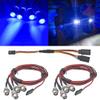 2Pack HIRCQOO 4LED RC Car LED Light Headlights Taillight Lighting with JR Y Cable Compatible with Traxxas HSP Tamiya Redcat RC4WD Axial SCX10 Kyosho Arrma 1/8 1/10 1/12 RC Car Truck Crawler (4 Blue) view 1