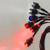 2Pack HIRCQOO 6LED RC Car LED Light Headlights Taillight Lighting Compatible with Traxxas HSP Tamiya Redcat RC4WD Axial SCX10 Kyosho Arrma 1/8 1/10 1/12 RC Car (2Red & 2White & 2Colorful -Flash Light) view 2