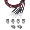 2Pack HIRCQOO 6LED RC Car LED Light Headlights Taillight Lighting Compatible with Traxxas HSP Tamiya Redcat RC4WD Axial SCX10 Kyosho Arrma 1/8 1/10 1/12 RC Car (2Red & 2White & 2Colorful -Flash Light) view 4