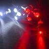2Pack HIRCQOO 8LED RC Car LED Light Headlights Taillight Lighting with JR Y Cable Compatible with Traxxas HSP Tamiya Redcat RC4WD Axial SCX10 Kyosho Arrma 1/8 1/10 1/12 RC Car Truck,4Red & 4White view 2