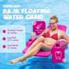 TRC Recreation Folding Baja Chair Foam Swimming Pool Float, Portable Super Soft Floating Lounger with 2 Cup Holders for Beach Essentials, Pink view 3