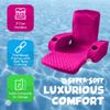 TRC Recreation Folding Baja Chair Foam Swimming Pool Float, Portable Super Soft Floating Lounger with 2 Cup Holders for Beach Essentials, Pink view 4