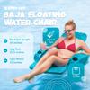 TRC Recreation Folding Baja Chair Foam Swimming Pool Float, Portable Super Soft Floating Lounger with 2 Cup Holders for Beach Essentials, Teal view 2