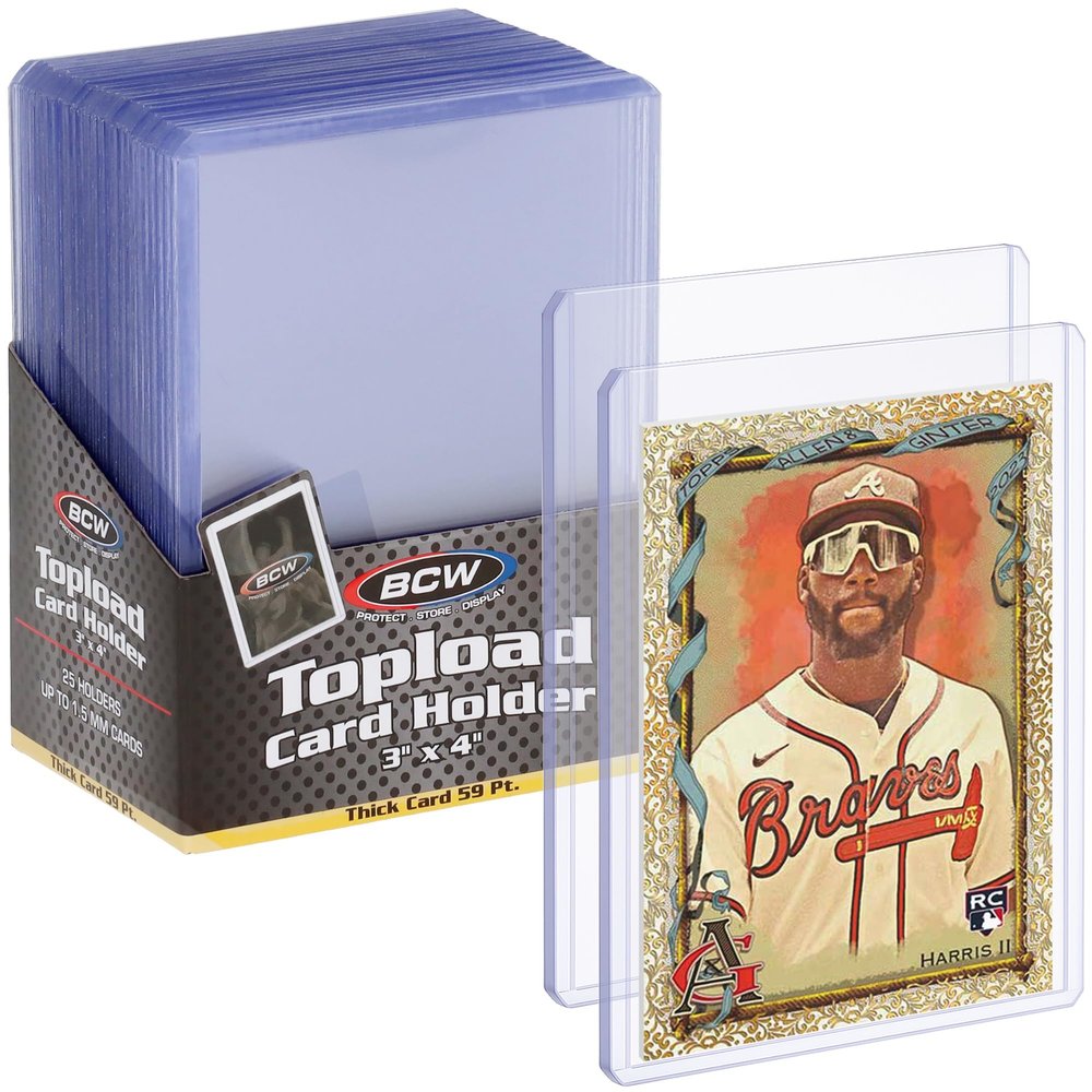 BCW 59 PT Thick Card Top Loaders | Protective Thick Toploaders for Trading Cards Up to 59PT | Rigid Card Toploader for Memorabilia & Collectibles | 100 Pack