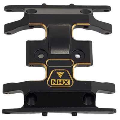 NHX RC Black Brass Center Gear Box Mount/Aluminum Skid Plate : SCX24