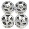 NHX RC 1.0" 5B Aluminum Beadlock Crawler Wheels Rims Silver 4pcs: Axial SCX24 view 4
