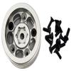 NHX RC 1.0" 5F Aluminum Beadlock Crawler Wheels Rims Silver 4pcs: Axial SCX24 view 3