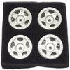 NHX RC 1.0" 5F Aluminum Beadlock Crawler Wheels Rims Silver 4pcs: Axial SCX24 view 4