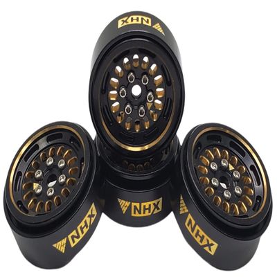 NHX RC 1.0" Black Brass Beadlock Crawler Wheels Rims 4pcs : Axial SCX24