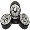 NHX RC 1.0" 8H Alum Beadlock Crawler Wheels Rims Silver 4 w/Brass Weight : SCX24 view 1