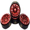 NHX RC 1.0" 8H Alum Beadlock Crawler Wheels Rims Red (4) w/Brass Weight : SCX24 view 1