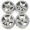 NHX RC 1.0" 5P Aluminum Beadlock Crawler Wheels Rims Silver 4pcs: Axial SCX24 view 2
