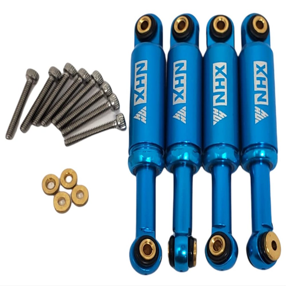 NHX RC Aluminum Shocks with Built-in Shock Spring Set (4pcs) Blue : SCX24