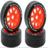 Power Hobbies Powerhobby 1/8 GT Beast Belted Mounted Tires Soft 17mm Wheels (4) Arrma Infraction/Limitless/HoBao/GRP (Orange) view 1