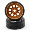 Power Hobbies 1/8 GT Beast Belted Mounted Tires Soft 17mm Wheels (4) Arrma Infraction/Limitless HoBao GRP (Brwon) view 3