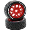 Power Hobbies Powerhobby 1/8 GT Phantom Belted Mounted Tires Medium 17mm Wheels (4) Arrma Infraction/Limitless/HoBao/GRP (Red) view 2