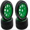 Power Hobbies Powerhobby 1/8 GT Phantom Belted Mounted Tires Medium 17mm Wheels (4) Arrma Infraction/Limitless/HoBao/GRP (Green) view 1