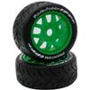 Power Hobbies Powerhobby 1/8 GT Phantom Belted Mounted Tires Soft 17mm Wheels (4) Arrma Infraction/Limitless HoBao GRP (Green) view 2