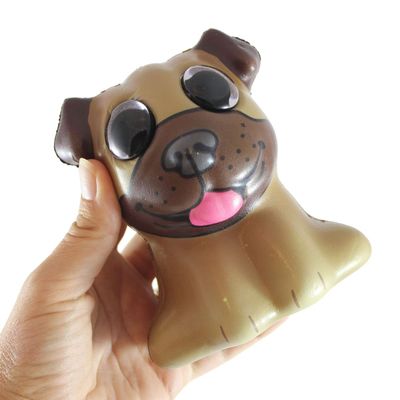 1 Pug Large Animal Slow Rise Squishies Slow Rise Foam - Scented Sensory, Stress, Fidget Toy (1 Pug)
