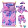 K.T. Fancy 8 PCS 18 Inch Girl Doll Clothes and Accessories Sleeping Sheet,Pajamas,Eye Mask,Unicorn Slippers,Pillow(Doll and Bed are Not Included) view 1