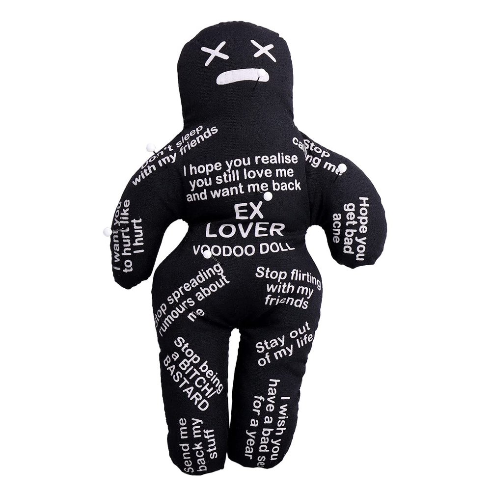 BLESSUME Unisex Adult Voodoo Doll Revenge Spell with Pins (Black)