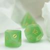 UDIXI Natural Gemstone DND Dice Set, 7PCS Handmade Crystal Stone Dice Set D&D for Dungeons and Dragons Role Playing Game and Tabletop Games (Green Cat's Eye) view 4
