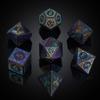 UDIXI Obsidian Dice Gemstone DND Dice Set Stone D&D Dice Colorful Pattern for and Tabletop Games view 1